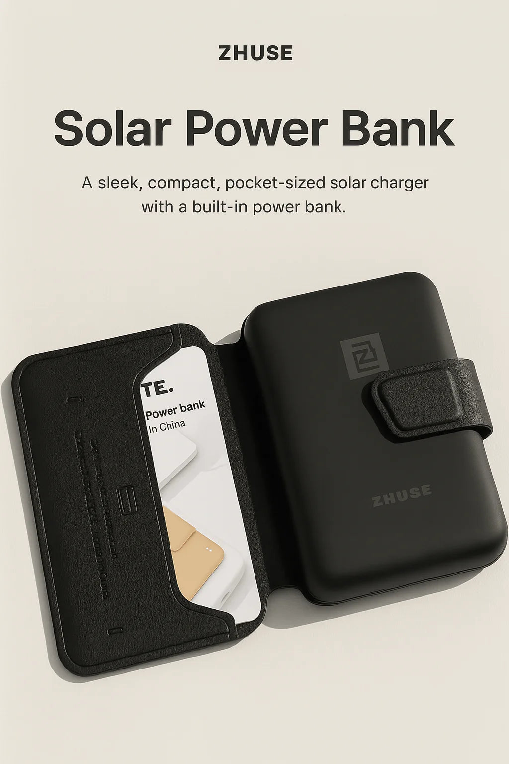ZHUOSE - بنك طاقة لاسلكي لحقيبة بطاقات