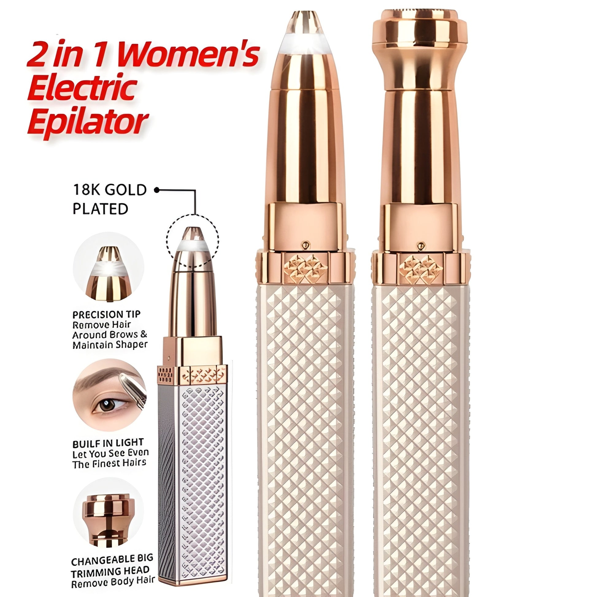 2-in-1 Women's Electric Epilator &amp; Painless Shaver