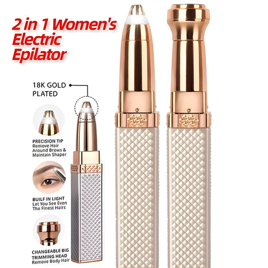 2-in-1 Women's Electric Epilator &amp; Painless Shaver