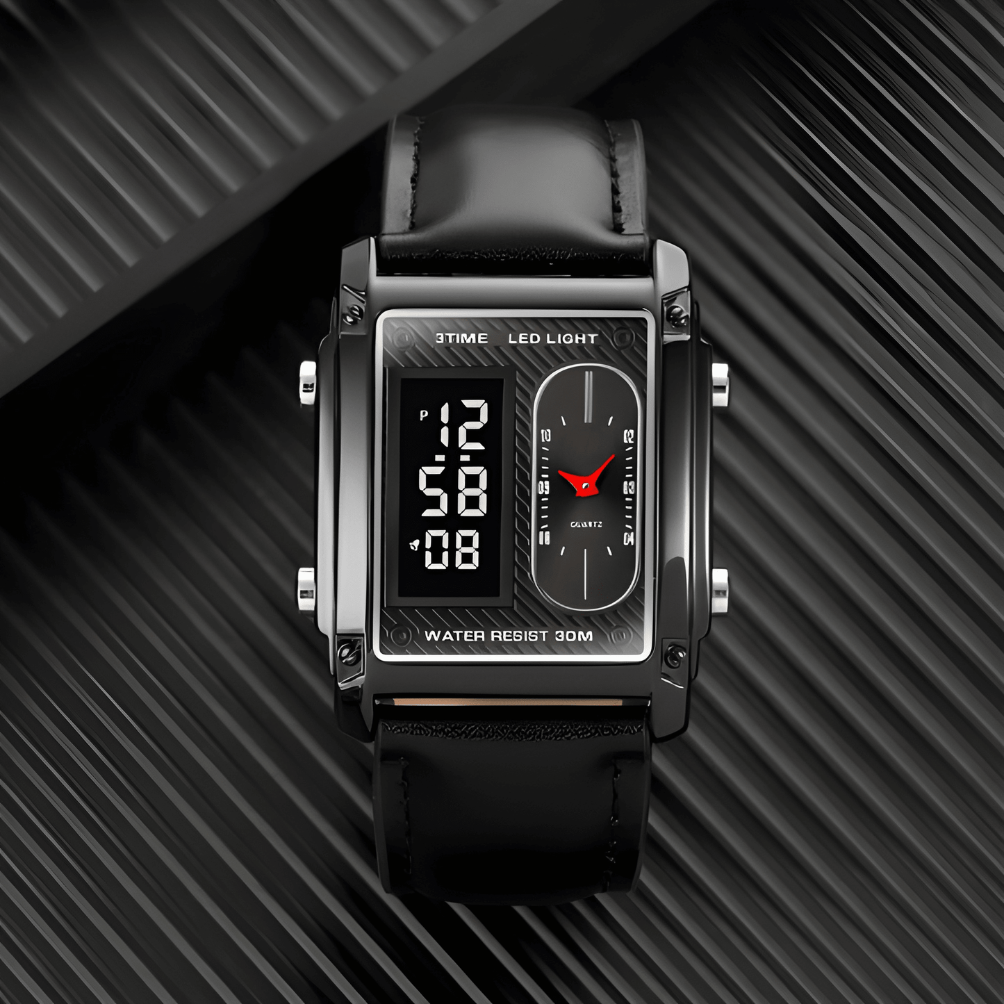 Original Skmei 1868 Boys New Style Design Famous Watch Digital Analog Mens Wrist Watches for Men Luxury Watch - Without Box - Full Black