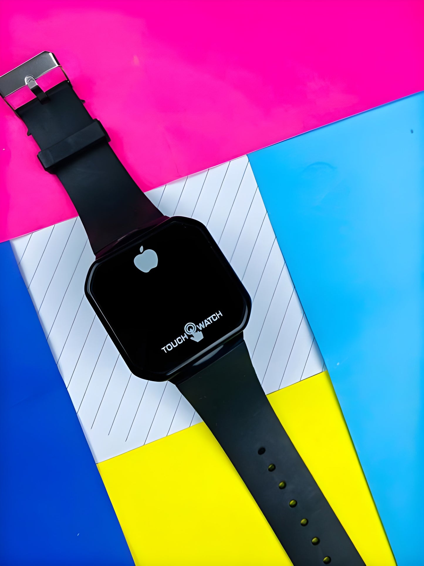 Touch LED Watch Fashion Casual Sports Men's Watch Touch Smart LED Digital Watches Electronics Wrist Watches for Men Women Square Clock (Random color) Without box