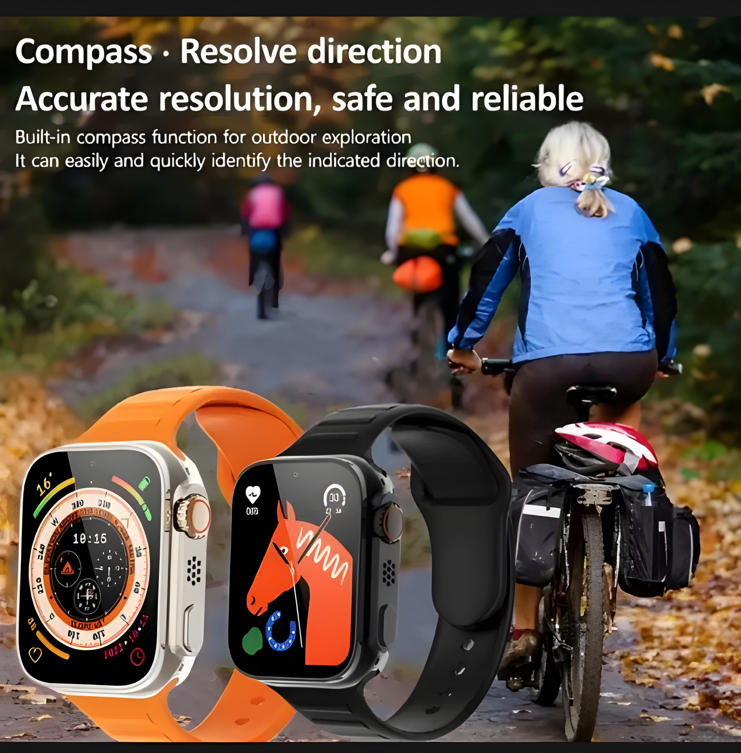 7-in-1 Ultra Smart Watch – Advanced Multi-Feature Smartwatch With 6 Silicone Stripes And 1 Metal Strip