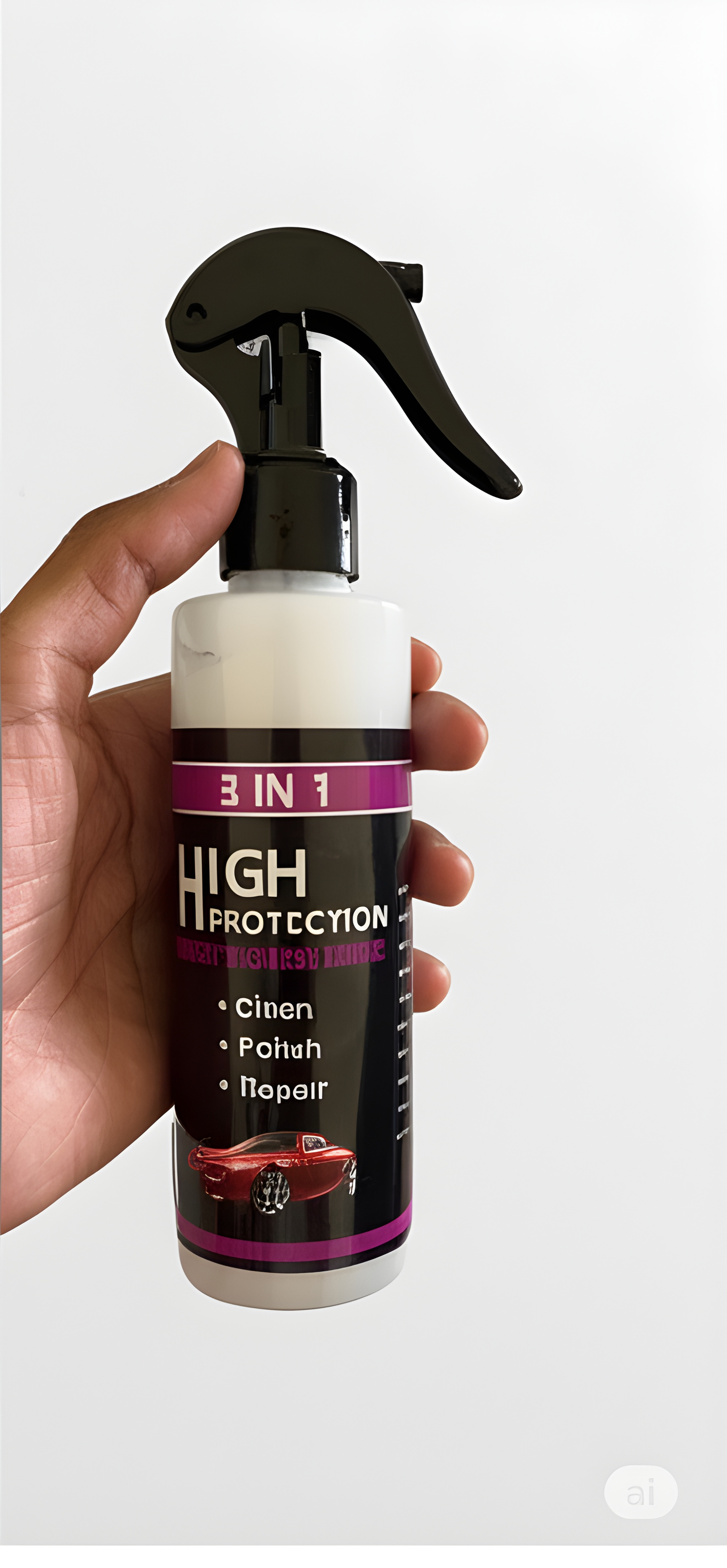 3 In 1 High Protection Quick Car Coating Spray, Ceramic Car Coating Spray Crystal Coating For Car - Quantity 100ml