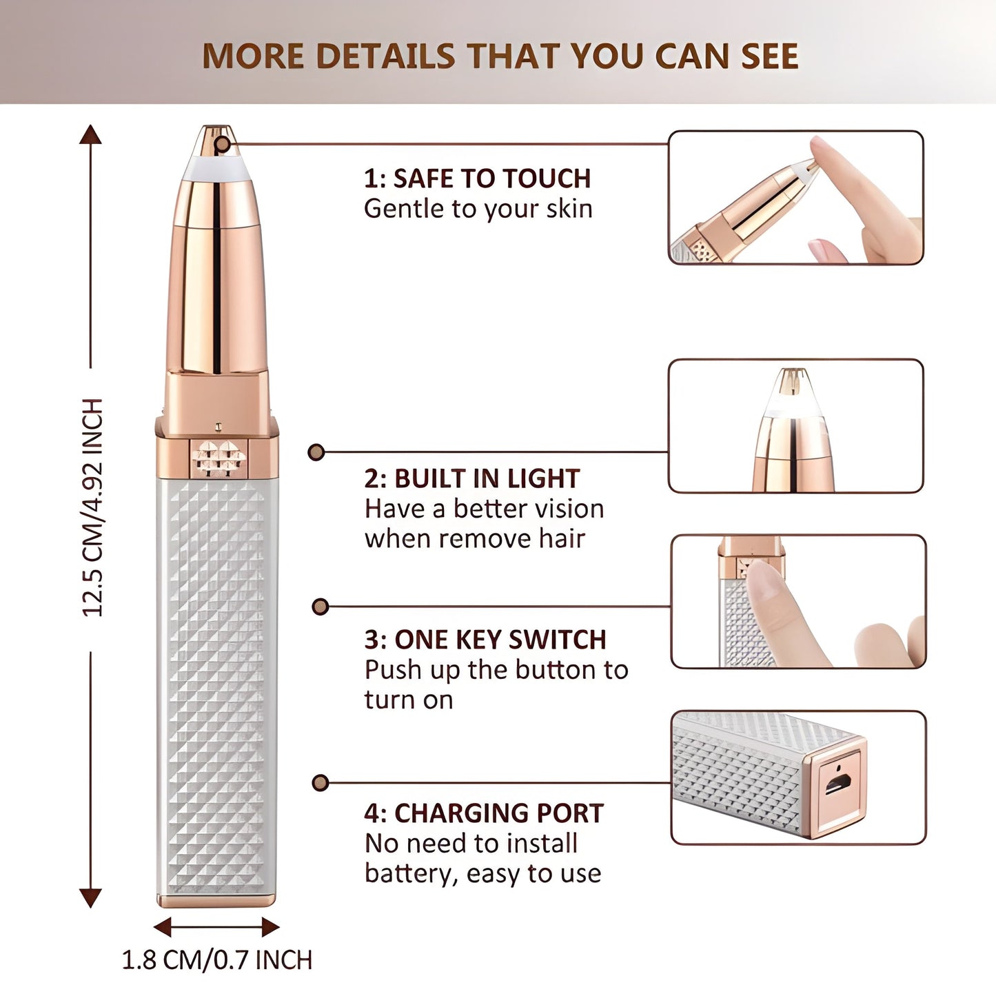 2-in-1 Women's Electric Epilator & Painless Shaver – USB Rechargeable Hair Remover for Face, Body, Bikini & Eyebrows