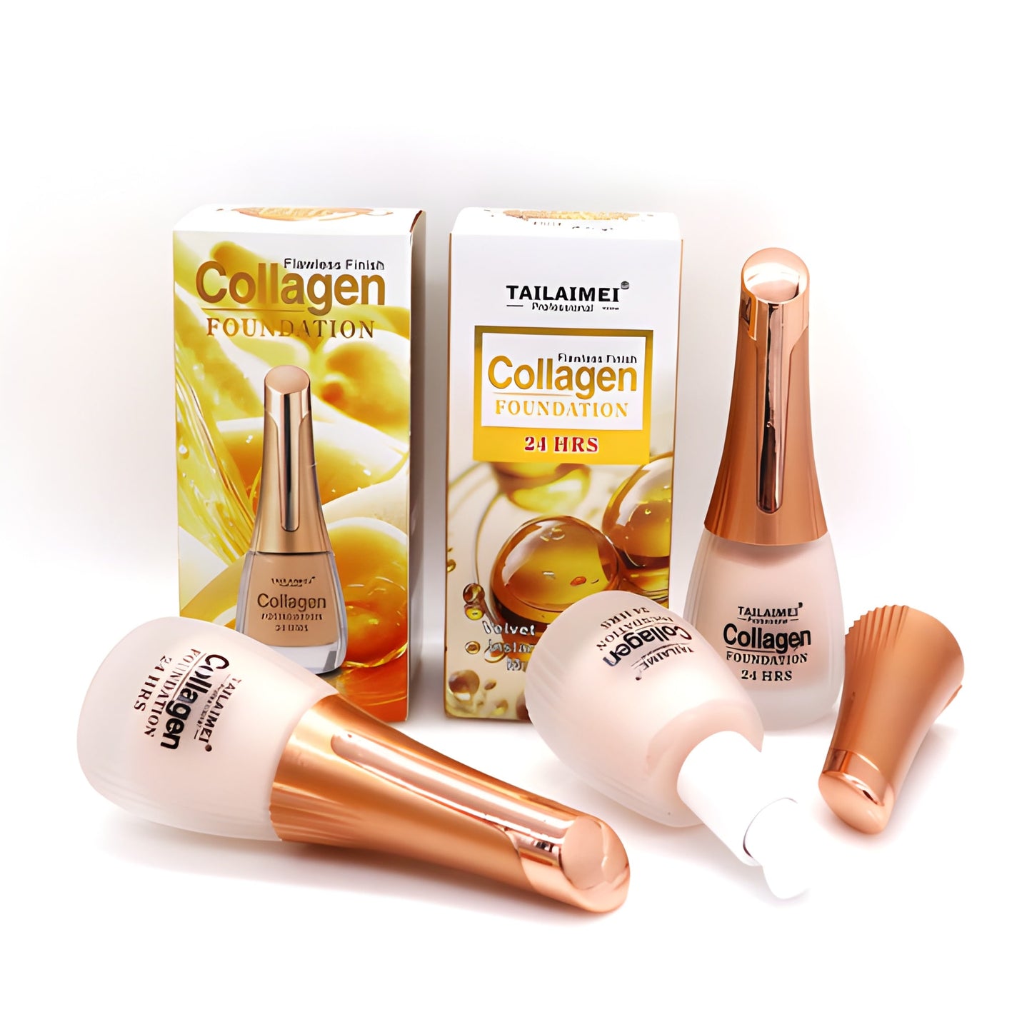 24 Hrs Flawless Finish Collagen Foundation – Long-Lasting Creamy Formula for Smooth, Radiant & Even Skin Tone, 35ml