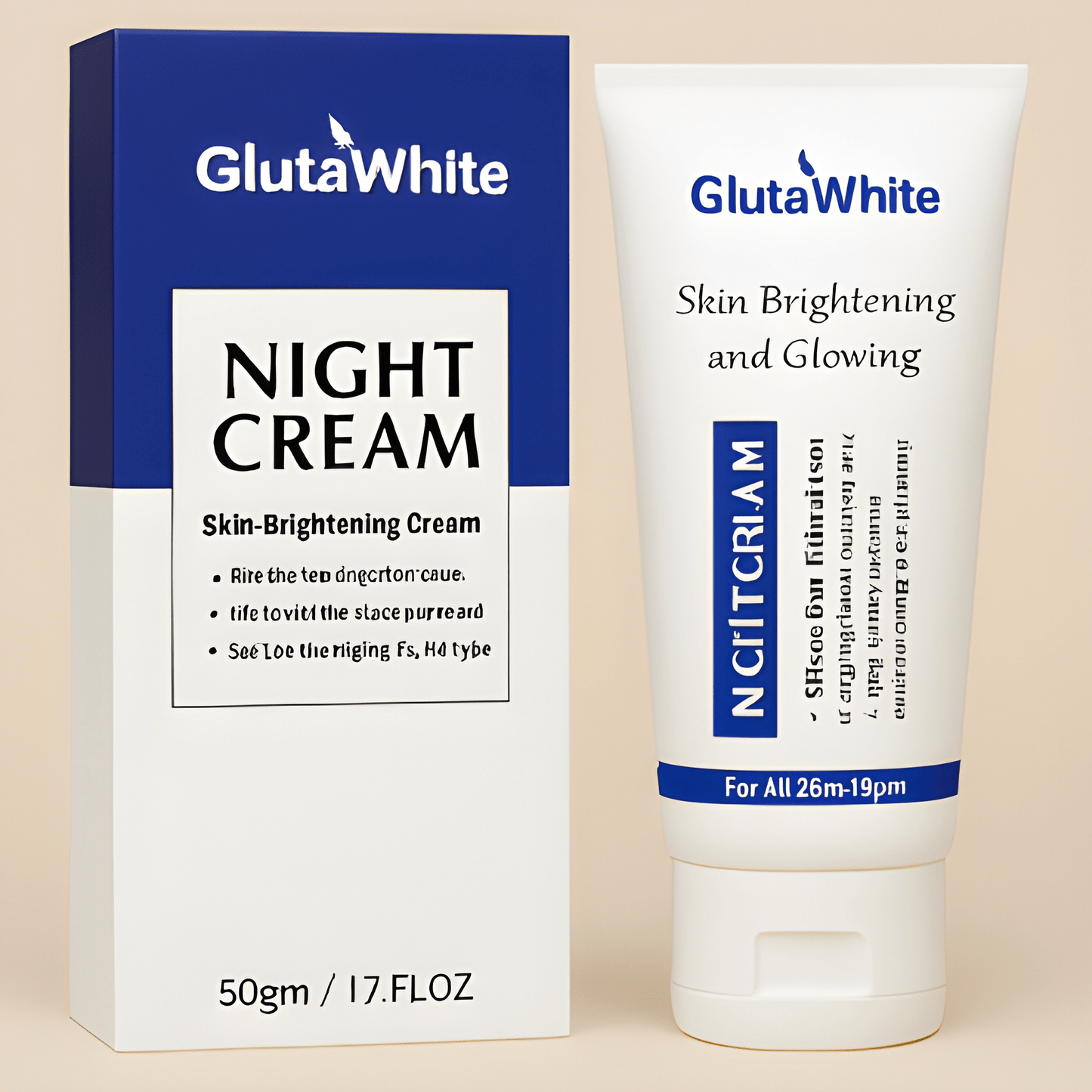 Gluta White Night Cream – Advanced Skin Brightening, Nourishing & Anti-Aging Formula (50ml)