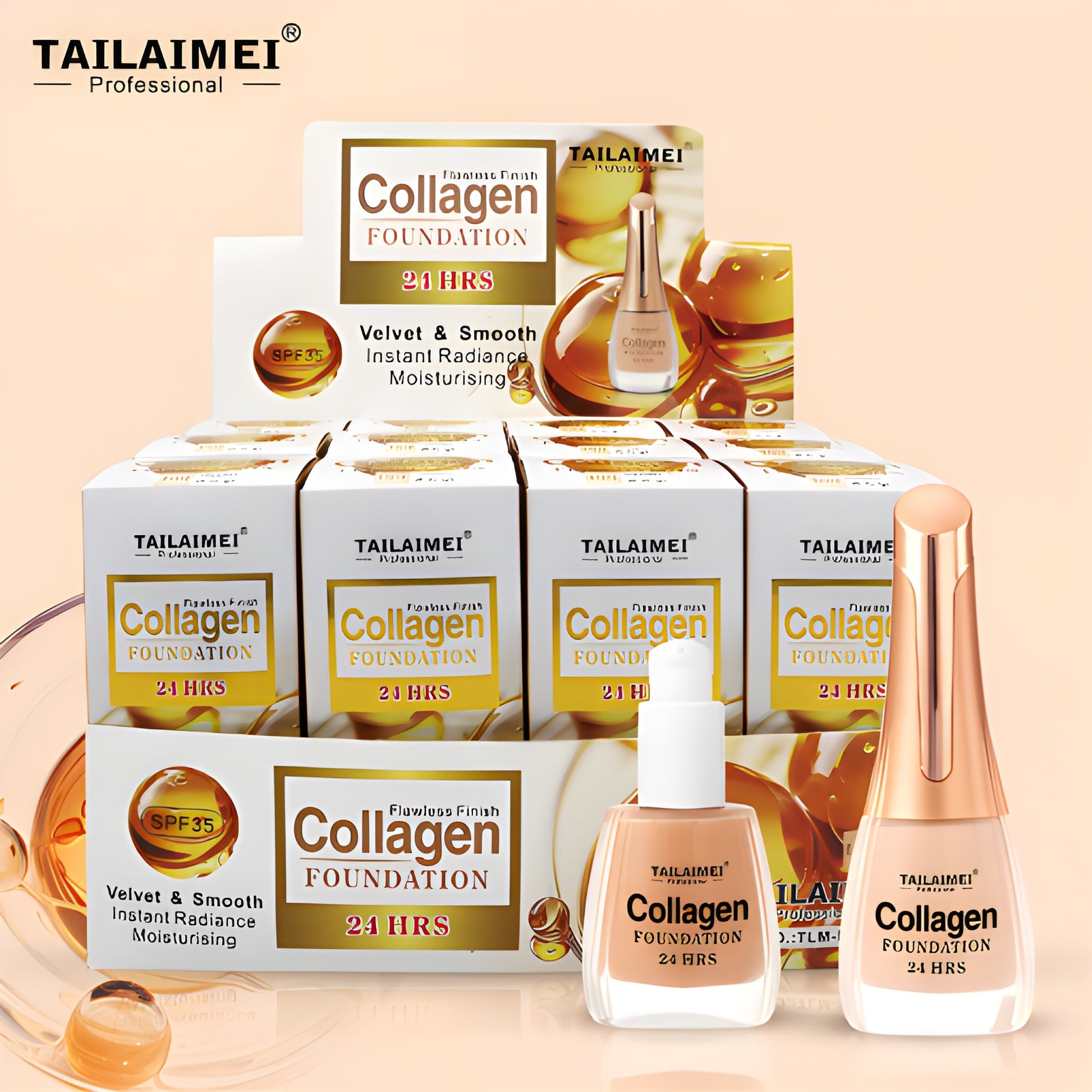 Collagen Foundation – Long-Lasting Creamy Formula