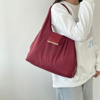 Women's Handbag With Key-ring Design Lightweight Shoulder Bag Large Capacity Shopping Bags